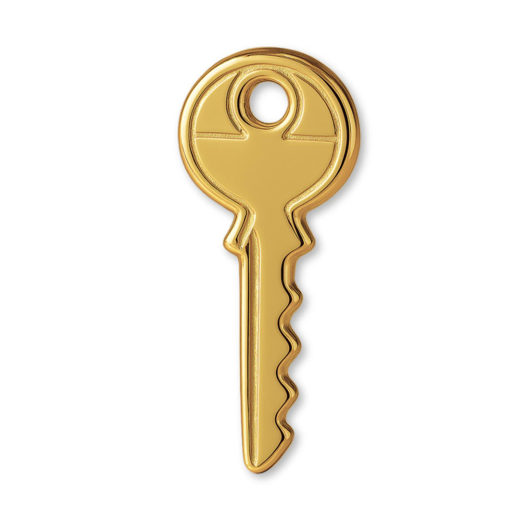 18ct Yellow Gold - Vintage House Key Charm