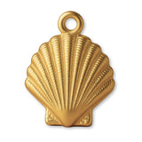 9ct Yellow Gold - Scallop Beach Shell Charm