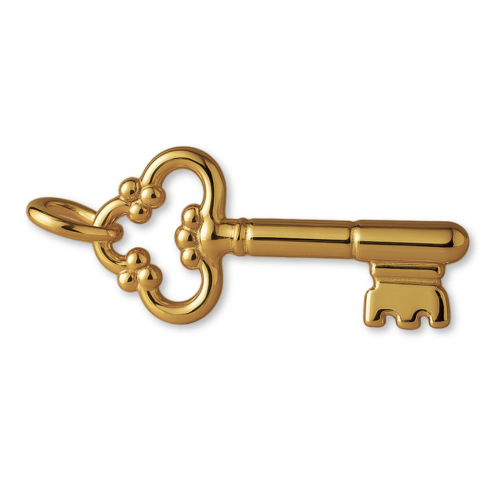 9ct Yellow Gold - Clover Key Charm