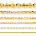 9ct Yellow Gold - Cable - Chain Extender