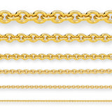 9ct Yellow Gold - Cable - Chain Extender