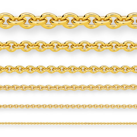 9ct Yellow Gold - Cable - Chain Roll