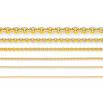 9ct Yellow Gold - Cable - Necklace Chain