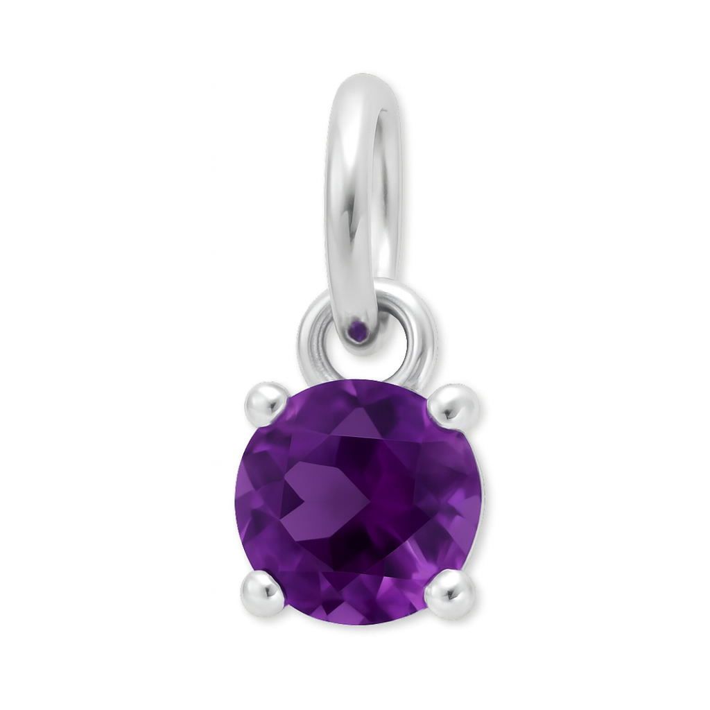 925 Sterling Silver | Amethyst - February Birthstone Charm