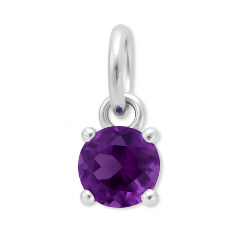 925 Sterling Silver | Amethyst - February Birthstone Charm