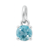 925 Sterling Silver | Aquamarine - March Birthstone Charm