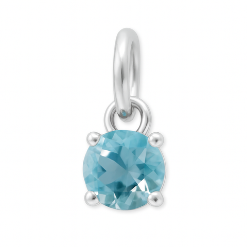 925 Sterling Silver | Aquamarine - March Birthstone Charm