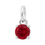 925 Sterling Silver | Ruby - July Birthstone Charm