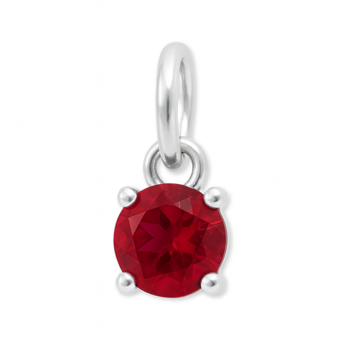 925 Sterling Silver | Ruby - July Birthstone Charm