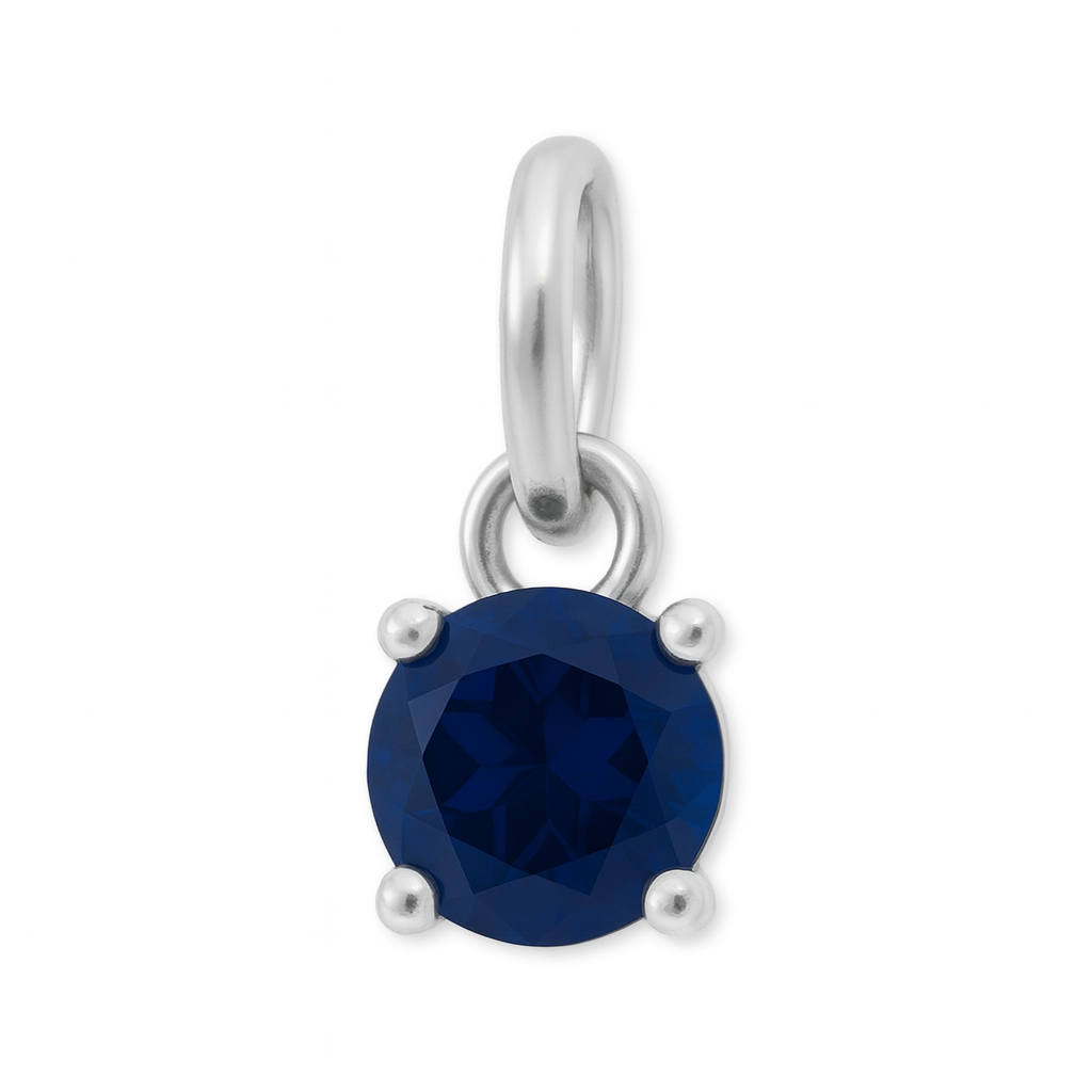 925 Sterling Silver | Sapphire - September Birthstone Charm