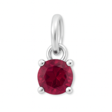 925 Sterling Silver | Pink Tourmaline - October Birthstone Charm