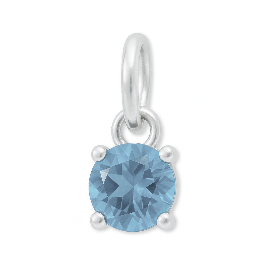 925 Sterling Silver | Blue Topaz - December Birthstone Charm