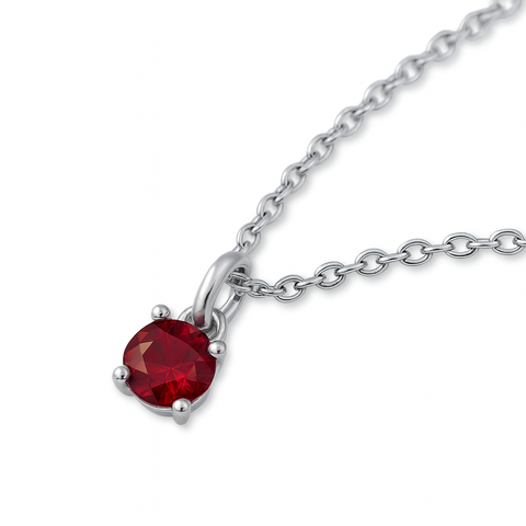 925 Sterling Silver | Garnet - January Birthstone Bracelet