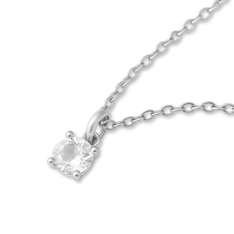 925 Sterling Silver | White Topaz - April Birthstone Bracelet