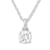 925 Sterling Silver - April Birthstone Necklace | White Topaz