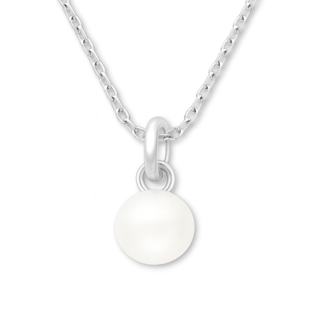 925 Sterling Silver - June Birthstone Necklace | Pearl