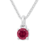 925 Sterling Silver - October Birthstone Necklace | Pink Tourmaline