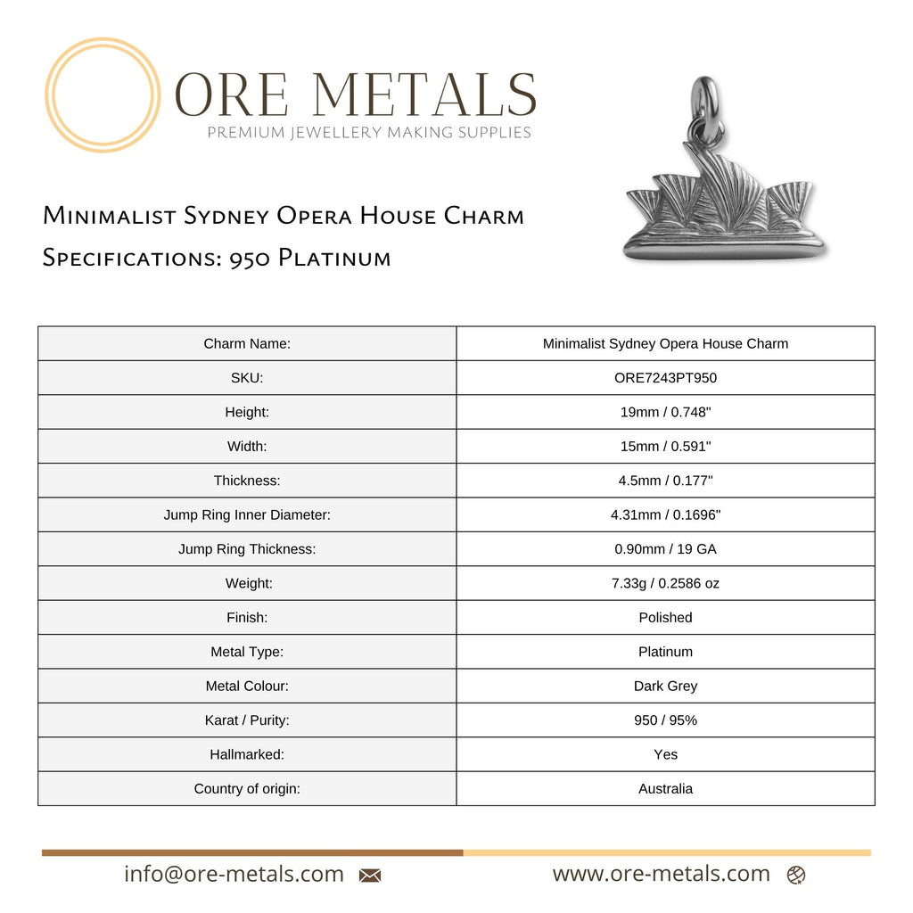950 Platinum - Minimalist Sydney Opera House Charm