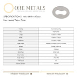 18ct White Gold - Hallmark Tag