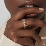 18ct Yellow Gold | 0.14ct GH/SI - Diamond Pillar Ring