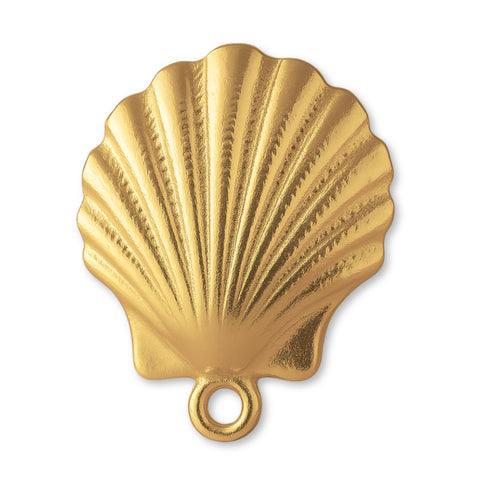 14ct Gold Plated - Scallop Seashell Charm