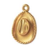 14ct Gold Plated - Western Cowboy Hat Charm