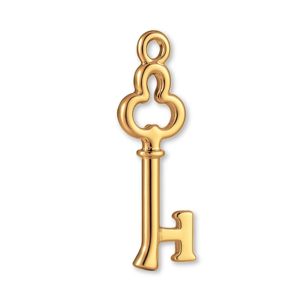 14ct Gold Plated - Clover 1 Key Charm