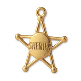 14ct Gold Plated - Sheriff Star Charm