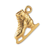 14ct Gold Plated - Classic Ice Skating Boots Charm