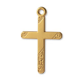 14ct Gold Plated - Heirloom-Style Crucifix Charm
