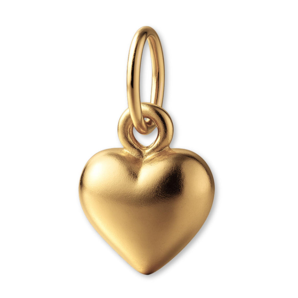 14ct Gold Plated - Classic Puffy Heart Charm