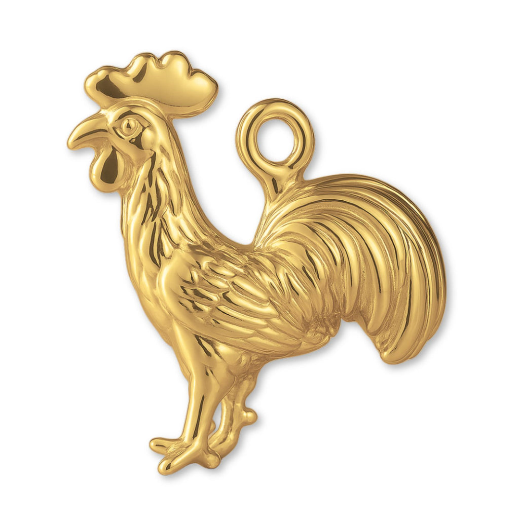 14ct Gold Plated - Barn Rooster Charm