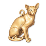 14ct Gold Plated - Colourpoint Shorthair Cat Charm