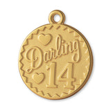 14ct Gold Plated - Darling 14 Amulet Charm