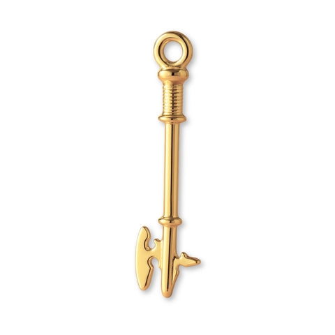 14ct Gold Plated - Halberd Axe Charm