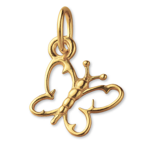 14ct Gold Plated - Openwork Butterfly Charm