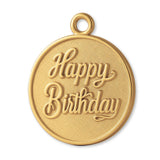 14ct Gold Plated - Happy Birthday Amulet Charm