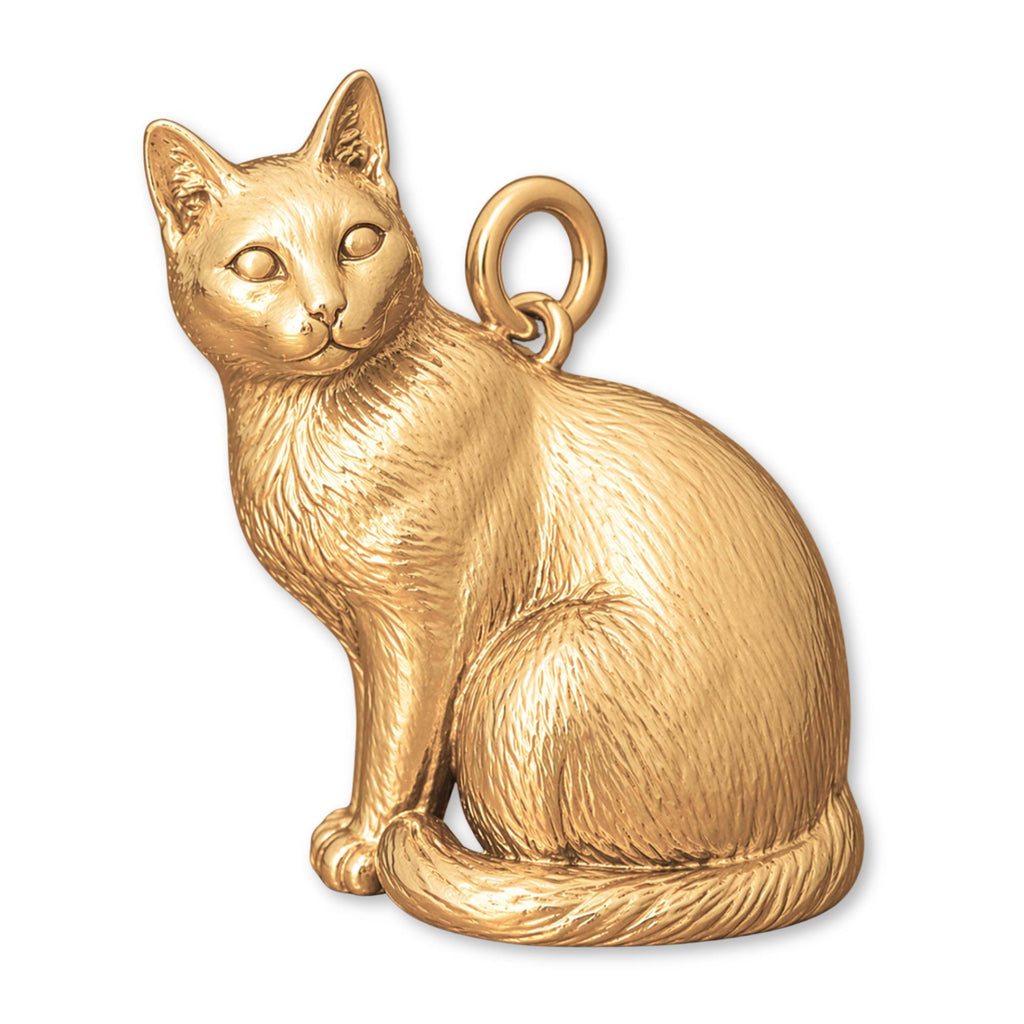 14ct Gold Plated - Siamese Cat Charm
