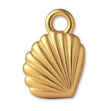 14ct Gold Plated - Lagoon Cockle Shell Charm
