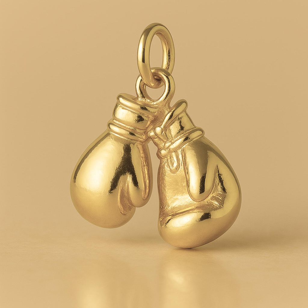 14ct Gold Plated - Vintage Boxing Gloves Charm