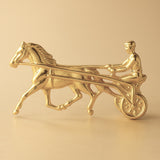 14ct Gold Plated - Harness Racing Horse Charm