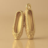 14ct Gold Plated - Ornate Ballet Flats Charm