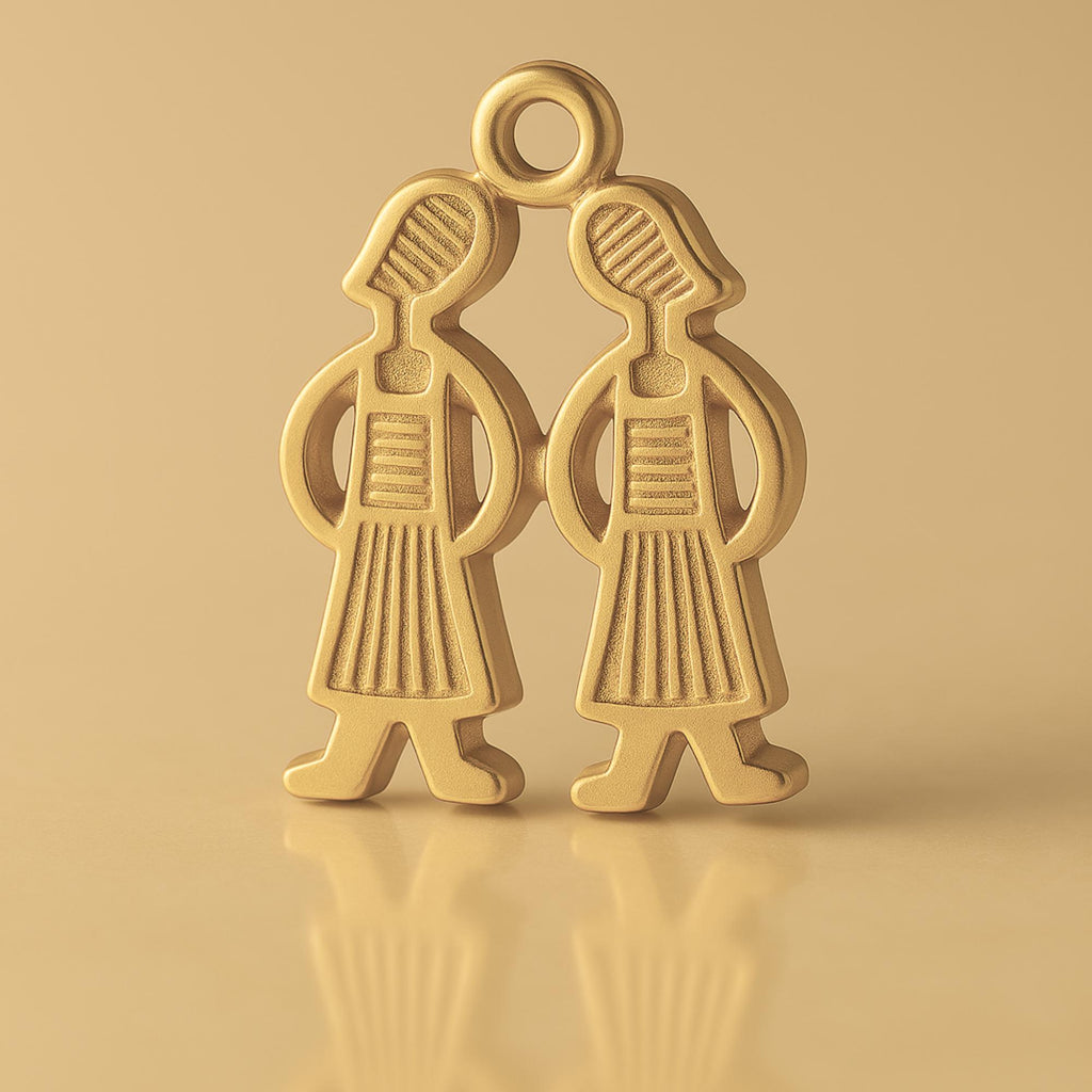 14ct Gold Plated - Twin Sisters Charm