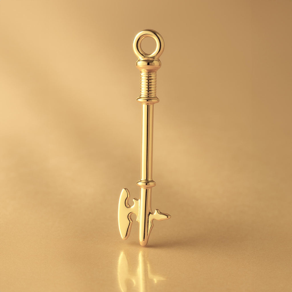 14ct Gold Plated - Halberd Axe Charm