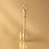 14ct Gold Plated - Halberd Axe Charm