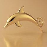 14ct Gold Plated - Diving Dolphin Charm