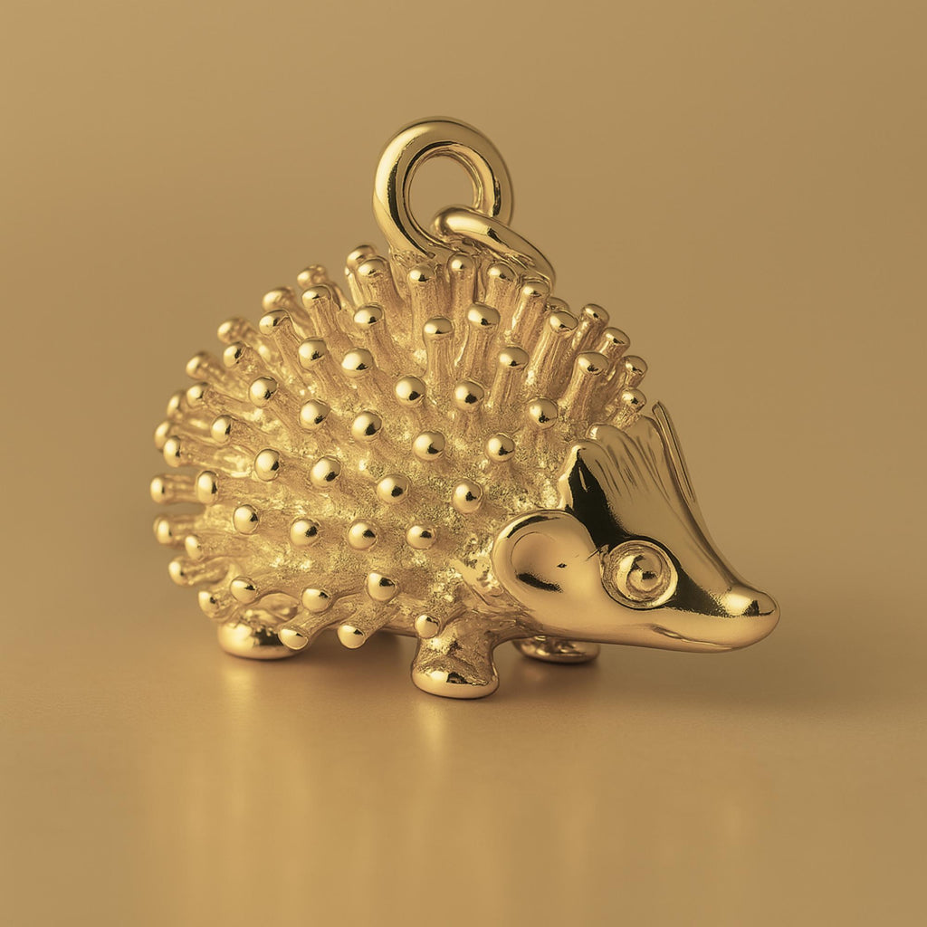 14ct Gold Plated - Woodland Hedgehog Charm