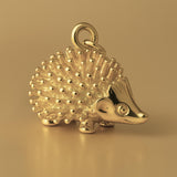 14ct Gold Plated - Woodland Hedgehog Charm
