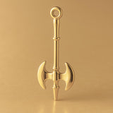 14ct Gold Plated - Medieval Battle Axe Charm