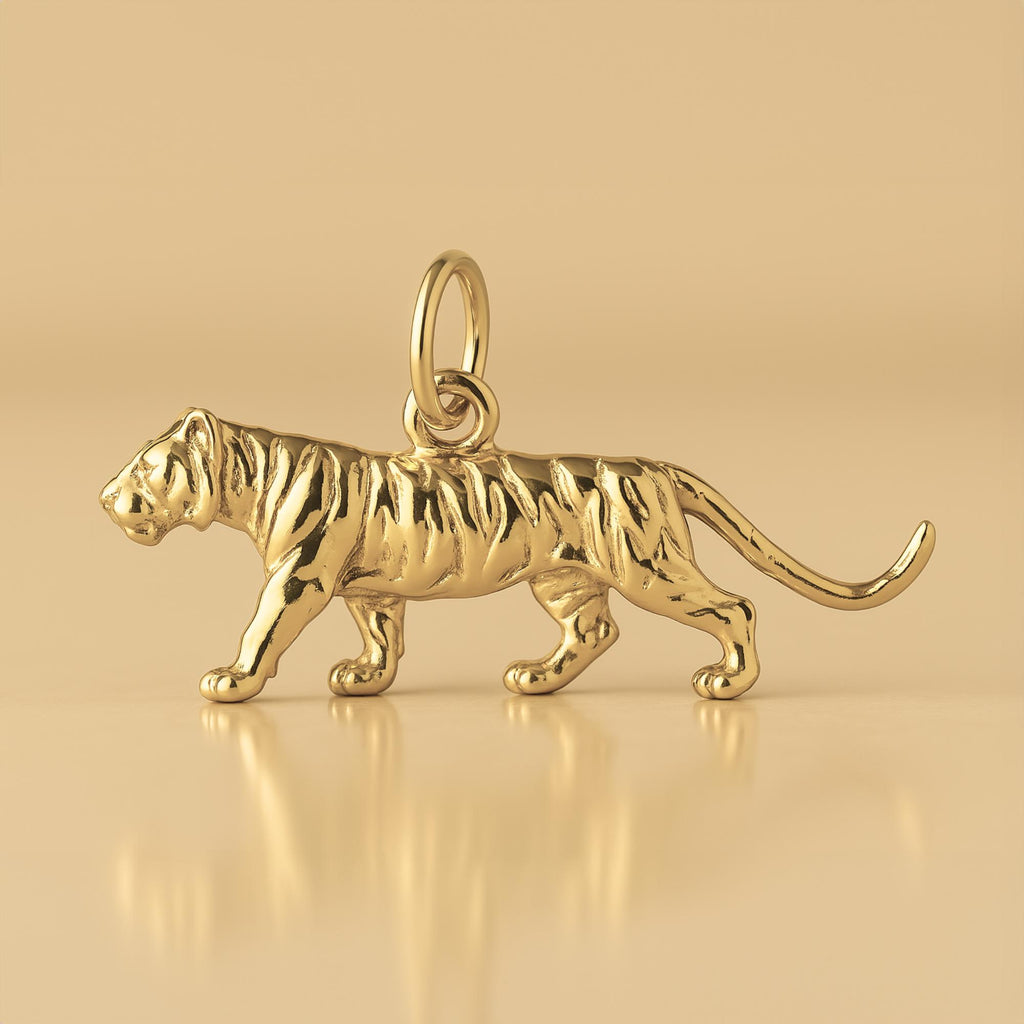 14ct Gold Plated - Siberian Tiger Charm
